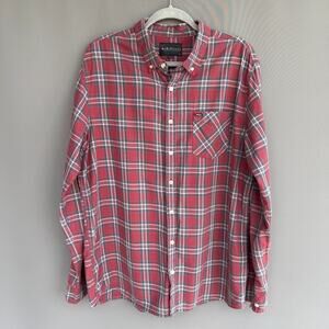 Mens Rip Curl plaid button up shirt - red - blue - casual - Christmas - size XL